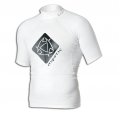 Lycra Star Rash Vest Short sl. White 